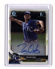 Trevor Oaks 2018 Bowman Chrome #BCPA-TO 1st Bowman Auto Kansas City Royals