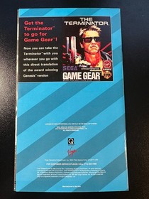 The Terminator (Sega CD, 1993) CIB w/ Reg Card Manual Foam, Near Mint Vintage