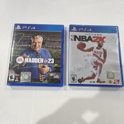 NBA 2K21 + Madden NFL 23 Bundle (PS4) Tested & Working   Sports Game Lot