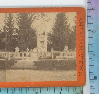 Monument Charlotte Canda Greenwood Cemetery NY New York E&HT Anthony Stereoview