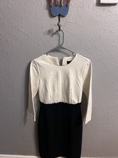 J Crew 365 Women's Combo Sheath Dress Navy Ivory Women's Size 0