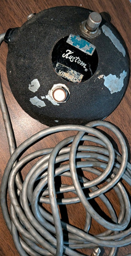 Vintage 1960s Kustom Two-Button Amp Footswitch Reverb Vibrato Round Pedal Vtg