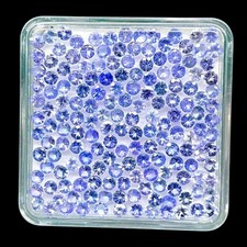 50 Pièces Tanzanite Naturelle 2.6mm Rond Coupe Ample Pierres Précieuses Gros Lot
