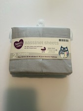 NIP Parent's Choice Gray Colored Bassinet Sheets 100 Cotton 200 Thread Count
