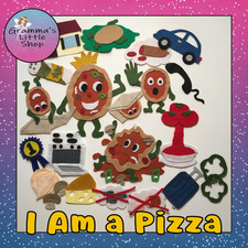   I Am Pizza Felt Story Set   Explore Culture, Ingredients, and Global Connection