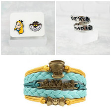 U PICK Alice in Wonderland Fantasy Fandom Jewelry Earrings Bracelet Ring