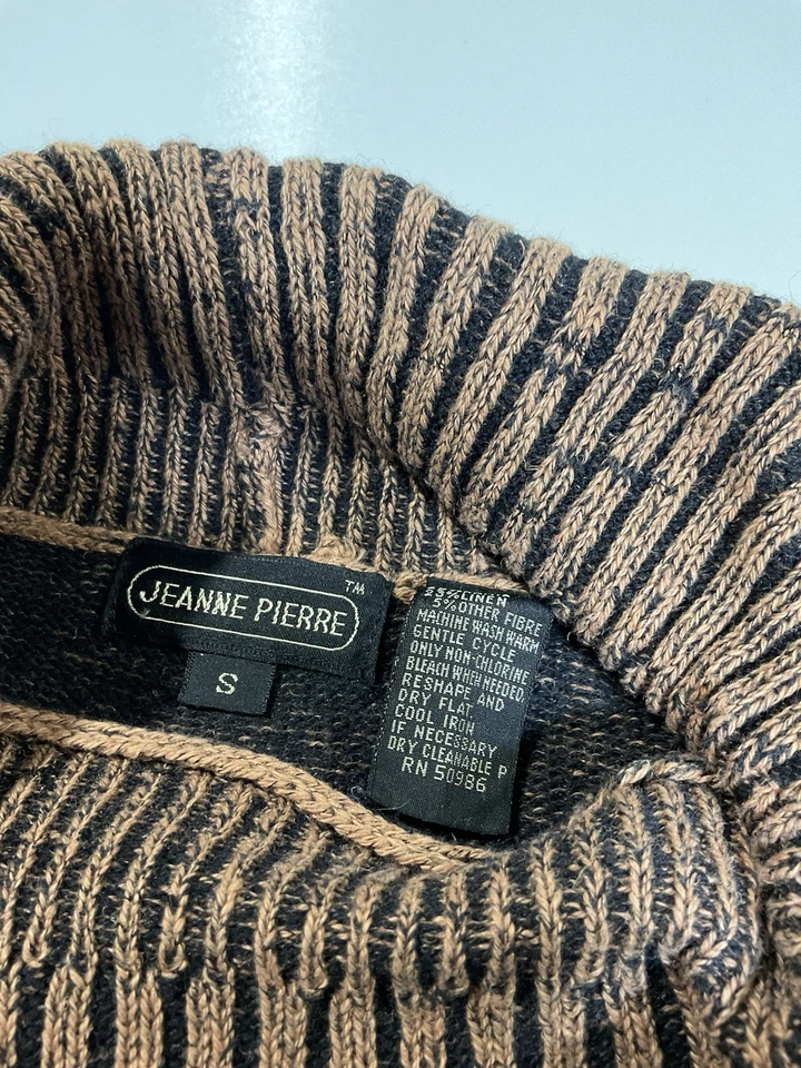 Vintage Jeanne Pierre Turtleneck Sweater Sz S Lightweight Cottage Core Fall 90s - Image 4 of 4