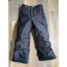 Columbia Snow Pants Kids Small 8 Black Excellent Omni-Tech Waterproof Insulated