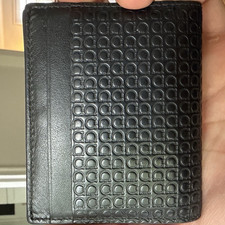 Salvatore Ferragamo Black Bifold Logo Mens Wa...