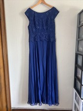 Jade by Jasmine Formal Special Occasion Dress Indigo Size 18 Blue Lace Sequins