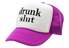 The Goozler - Drunk Slut - Party frat College Beer Drink - Vintage Retro Styl...