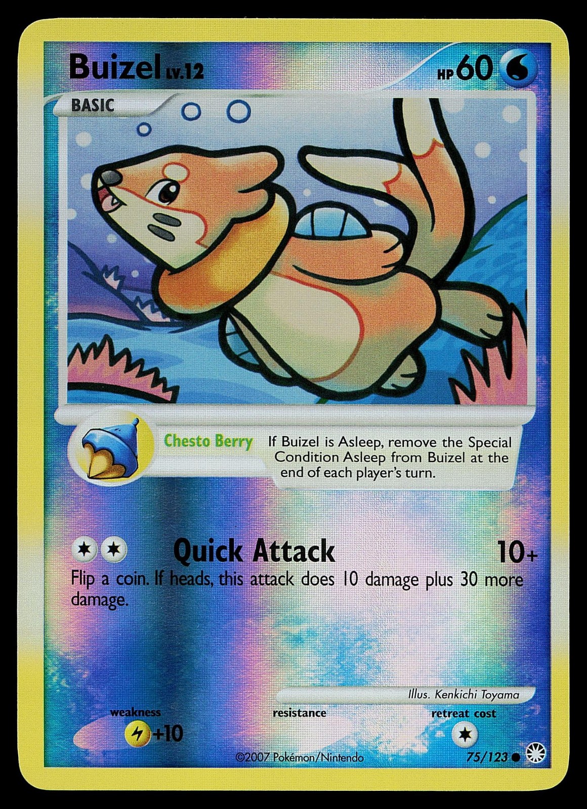 Pokemon Card - Buizel Mysterious Treasures 75/123 Reverse Holo Common