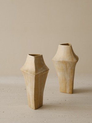WENSHUO Natureform Vase, Handcrafted Dish, Sandstone Reactive Glaze