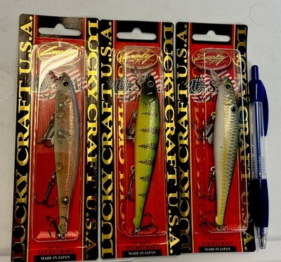 Lot Of 3- Lucky Craft Flash Pointer 115, 3 Separate Colors, 4.5  Long, 9/16oz