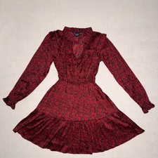 Gap XXS Red Black Dress