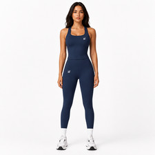 Women Racerback Tank Top Leggings Set Square Neck Gym Yoga Running Activewear