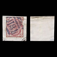 4178 GB SG143 3d Rose. Plate 19. "JJ". Blue 844 Postmark. 1874. Sc#61 Mi41 Perf