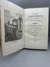 1820 Antique Book Account Of A Tour In Normandy Architectural Antiquities Vol. 1