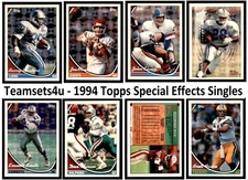 1994 Topps Special Effects Football - Set Break - Front and Back Scans # 441-660