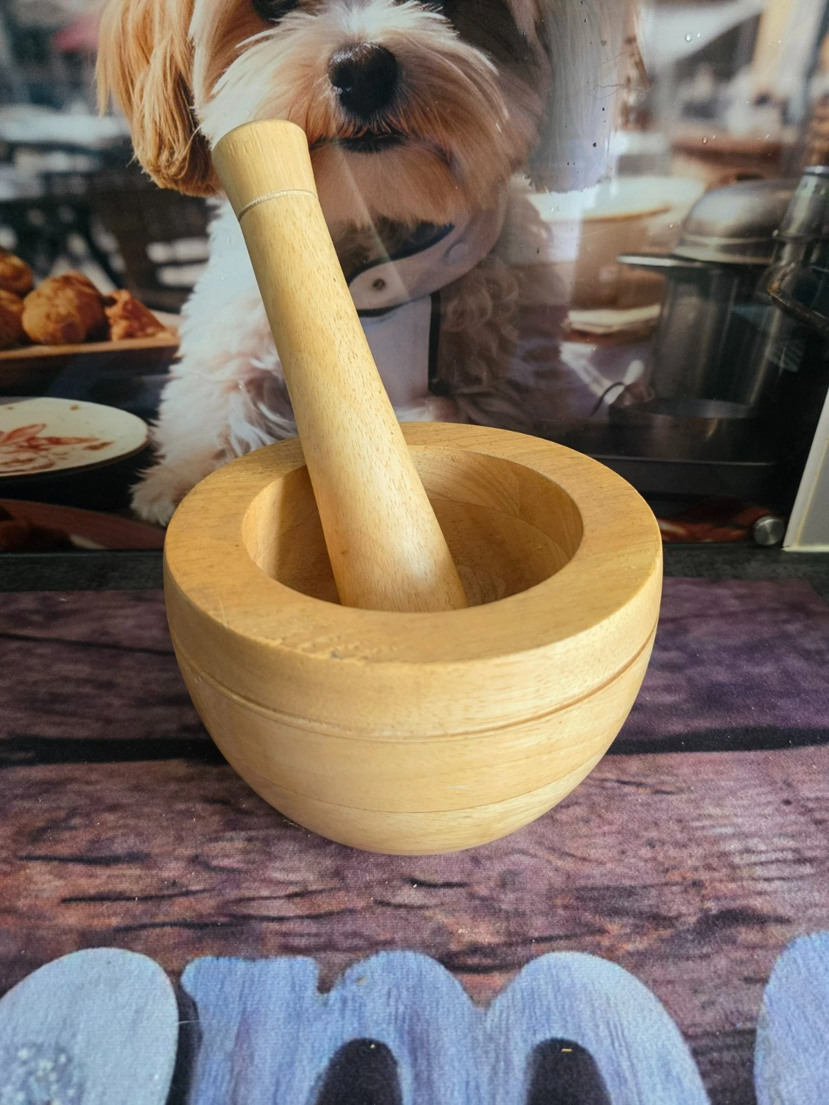 Beech Wooden Pestle & Mortar Set For Herbs & Spices
