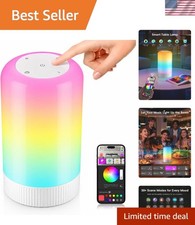 RGBICWW Smart Table Lamp, Touch Bedside Lamp with App Control, LED Desk Lamp ...
