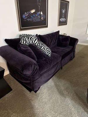 Z gallerie Purple Velvet Sofa And Chair