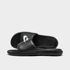 Men's Nike Victori One Slide Sandals Black/Black/White CN9675 002