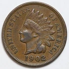 1902 1c Indian Head Cent - RAW - Nice Penny / Great Detail