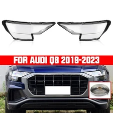 Front Headlight Lens Cover Shell+Glue For Audi Q8 SQ8 2019-2023 Left/Right