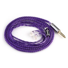 16 Core Silver Plated Earphone Upgraded IEM Cable 1.25m 4.4mm Violet 2pin