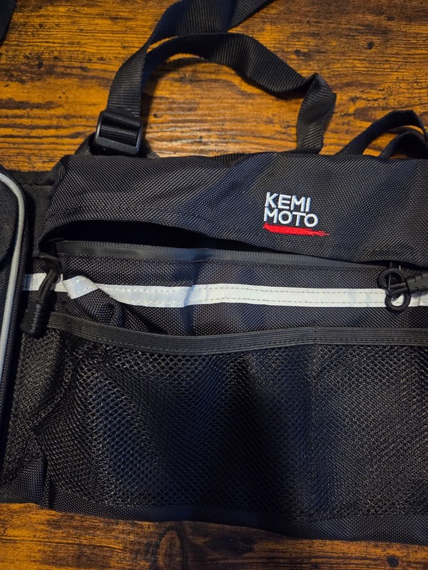 KEMIMOTO overhead Storage Bag Large, Black 45 x 9.5 inches multiple pouches.