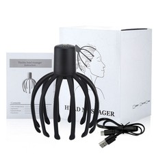 Electric Octopus Claw Scalp Massager Hands-free 3 Level Head Massage LED Red Li