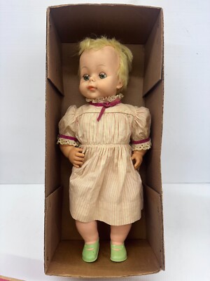 VTG Tickles Doll By Deluxe 1963 w Original Box Automatic Voice
