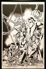 Avengers Forever #10 Carlos Pacheco 11x17 FRAMED Original Art Poster Marvel Comi