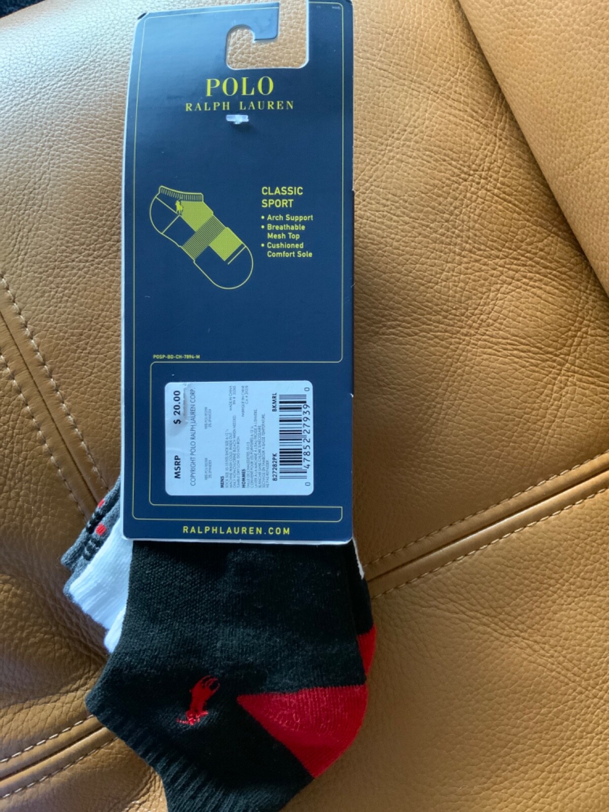 PONY Polo RALPH LAUREN Classic sport pettinata 3 paia di calzini taglia 10 13 scarpa 6 12 5 nuova con etichette