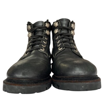 Harley-Davidson Mens 10.5 Black Leather Motorcycle Riding  display picture 1