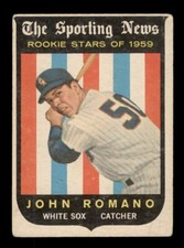 1959 TOPPS #138 JOHN ROMANO ROOKIE RC CHIAGO WHITE SOX