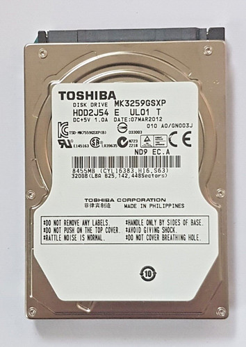 320 GB SATA Toshiba MK3259GSXP 5400rpm 8MB HDD 2,5" interne Festplatte