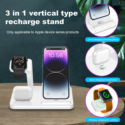 US 3in1 Fast Charging Stand For Apple Watch Ultra3/2/1 S11/10 Apple iPhone 14 13