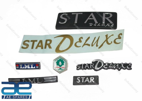 Badge Sticker Emblem Kit For Vespa Px Lml Star Deluxe Models ECs - Picture 1 of 3