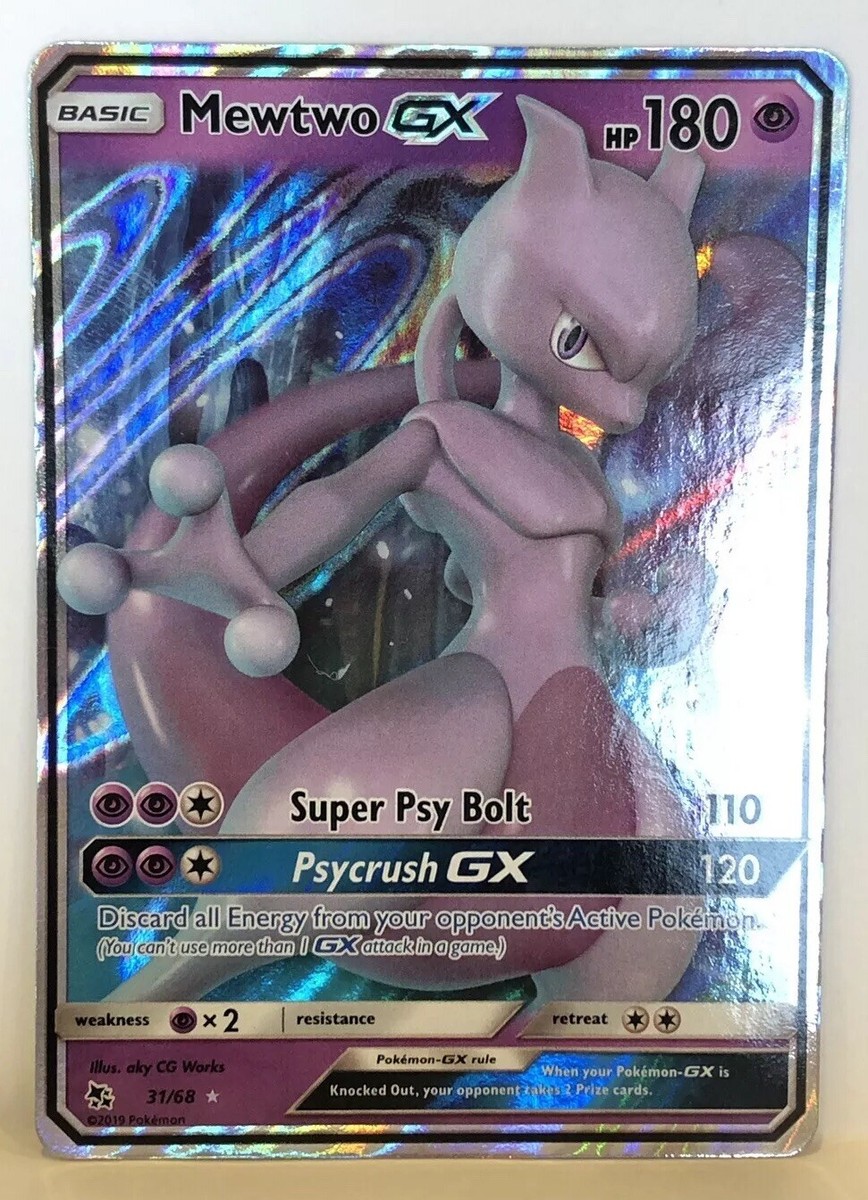 シングルカード Mewtwo GX Mewtwo GX Hidden Fates - ULTRA RARE 31/68 Pokemon Card NM/MT