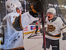 JAXON JACOBSON DOMINIK PETR DUAL SIGNED 8X10 PHOTO BRANDON WHEAT KINGS