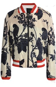 maje jacquard bomber jacket