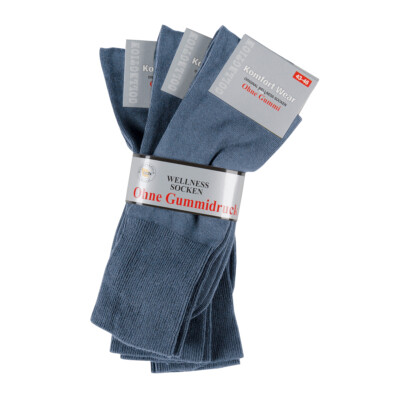 Wowerat 3er-Pack Modal-Strümpfe jeansblau 35-38 39-42 43-46 Lenzing Modal  NEU