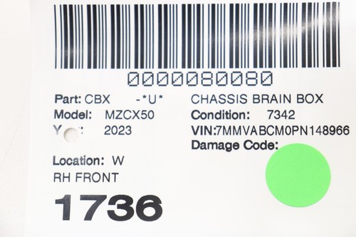 2023- 2025 MAZDA CX-50 FRONT RIGHT SIDE POWER SEAT CONTROL MODULE OEM VA43675J0A - Picture 10 of 10