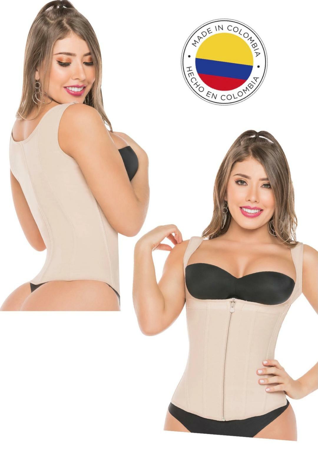 Salome Women Vest Zipper Waist Trainer Wide Straps Compression Postpartum