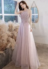 Luxury High Quality Pink Evening Dress