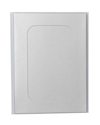 Rechteckige Blende A5 Karten - Weiß Schimmer (4er Pack)