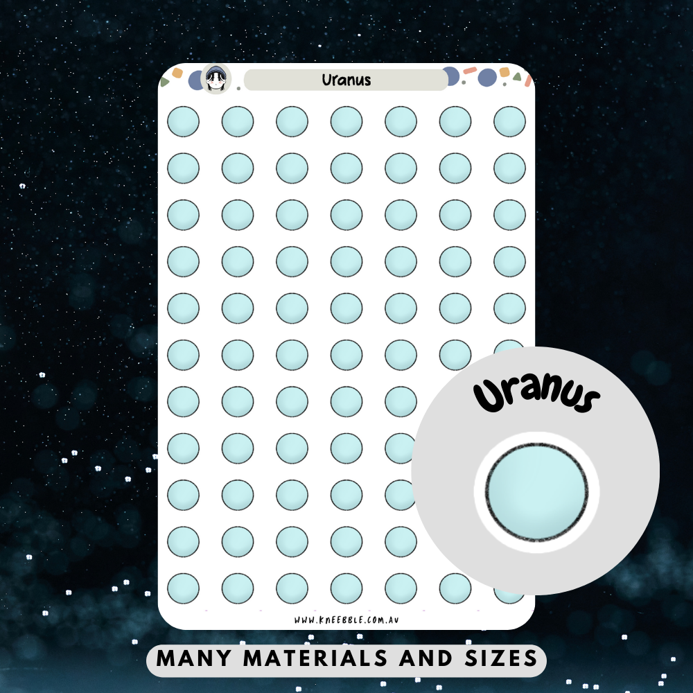 Uranus Planet Planner Stickers