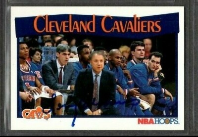 1991 NBA Hoops #278 Lenny Wilkens Cleveland Cavaliers Signed Autograph (G2)